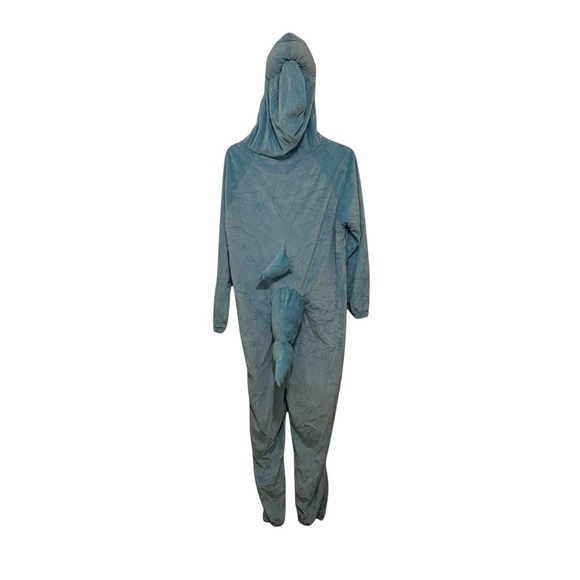 Adult Blue Shark Halloween Costume Jumpsuit - Picture 5 of 9